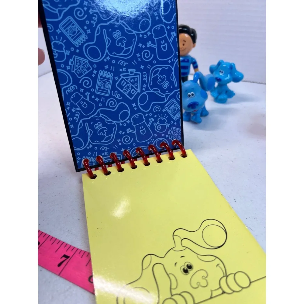 Blues Clues and You Figure Lot Josh Steve Blue Magenta Handy Dandy Notebook Toy